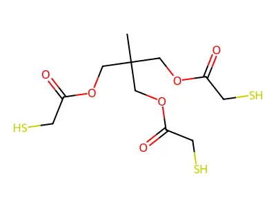 2-(((Mercaptoacetyl)oxy)methyl)-2-methyl-1,3-propanediyl bis(mercaptoacetate) structure