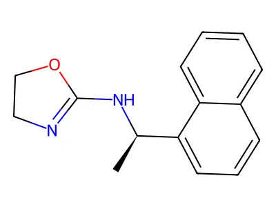 1-Naphthalenemethylamine, alpha-methyl-N-(2-oxazolin-2-yl)-, d- structure