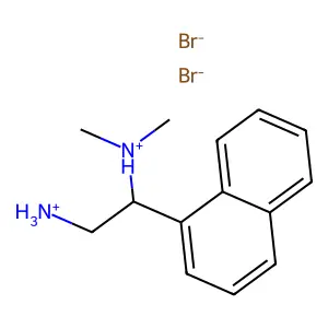 N~1~,N~1~-Dimethyl-1-(naphthalen-1-yl)ethane-1,2-diamine--hydrogen bromide (1/2) structure