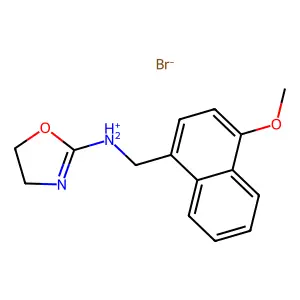 1-Naphthalenemethylamine, 4-methoxy-N-(2-oxazolinyl)-, hydrobromide structure