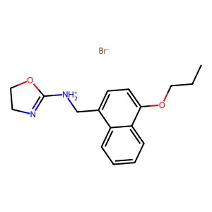 1-Naphthalenemethylamine, N-(2-oxazolinyl)-4-propoxy-, hydrobromide structure