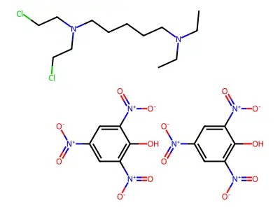 1,5-Pentanediamine, N,N-bis(2-chloroethyl)-N',N'-diethyl-, dipicrate structure