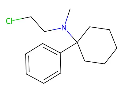 Cyclohexylamine, N-(2-chloroethyl)-N-methyl-1-phenyl- structure