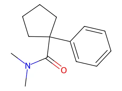 Cyclopentanecarboxamide, N,N-dimethyl-1-phenyl- structure