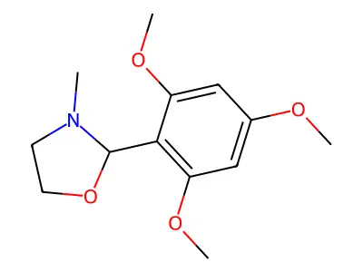 3-Methyl-2-(2,4,6-trimethoxyphenyl)-1,3-oxazolidine structure