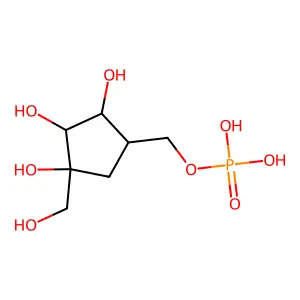 5-Carbafructofuranose 6-phosphate structure