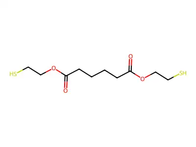 Hexanedioic acid, 1,6-bis(2-mercaptoethyl) ester structure