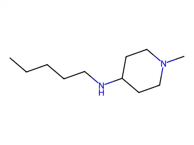 1-methyl-N-pentylpiperidin-4-amine structure
