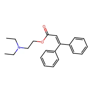 Acrylic acid, 3,3-diphenyl-, 2-diethylaminoethyl ester structure