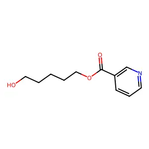 Nicotinic acid, 5-hydroxypentyl ester structure