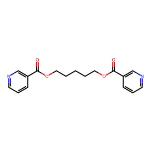 Nicotinic acid, pentamethylene ester structure
