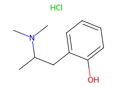 Phenol, o-(2-(dimethylamino)propyl)-, hydrochloride structure