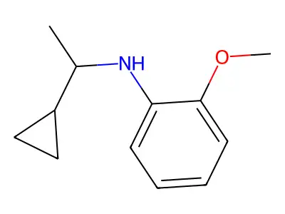 N-(1-cyclopropylethyl)-2-methoxyaniline structure