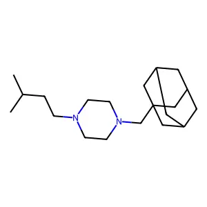 Piperazine, 4-(1-adamantylmethyl)-1-isopentyl- structure