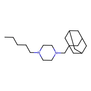 Piperazine, 4-(1-adamantylmethyl)-1-pentyl- structure