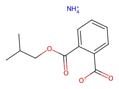 Phthalic acid, monoisobutyl ester, ammonium salt structure