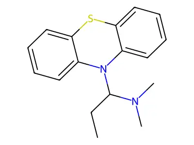 Phenothiazine, 10-(1-dimethylaminopropyl)- structure
