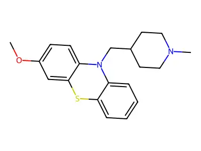 Phenothiazine, 3-methoxy-10-((1-methyl-4-piperidyl)methyl)- structure
