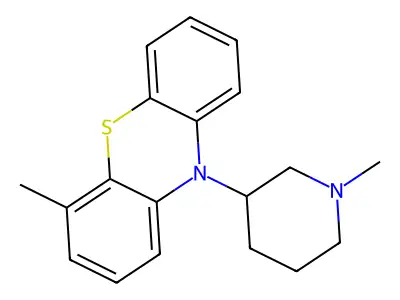 Phenothiazine, 4-methyl-10-(1-methyl-3-piperidyl)- structure
