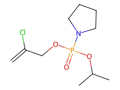 2-Chloroprop-2-en-1-yl propan-2-yl pyrrolidin-1-ylphosphonate structure