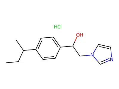 Imidazole-1-ethanol, alpha-(4-sec-butylphenyl)-, monohydrochloride structure