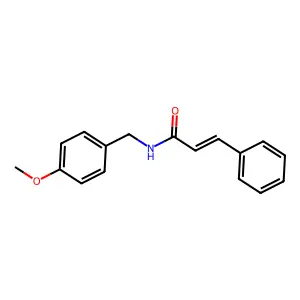 (E)-N-[(4-methoxyphenyl)methyl]-3-phenylprop-2-enamide structure