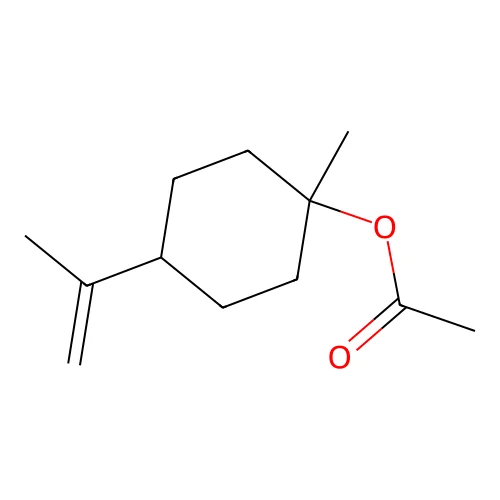 Cyclohexanol, 1-methyl-4-(1-methylethenyl)-, acetate structure