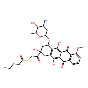 Adriamycin 14-thiobenzoate structure