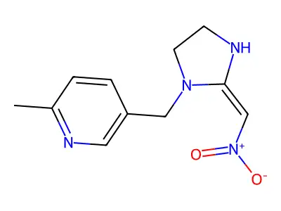Imidazolidine2nitromethylene16methyl3pyridylmeth structure