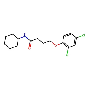N-cyclohexyl-4-(2,4-dichlorophenoxy)butanamide structure