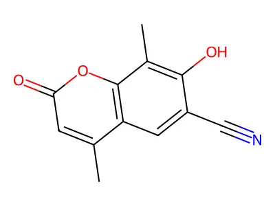 6-Cyano-7-hydroxy-4,8-dimethylcoumarin structure