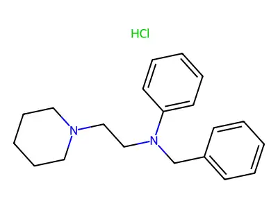 Piperidine, 1-(2-(N-benzylanilino)ethyl)-, monohydrochloride structure