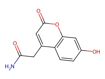 2-(7-hydroxy-2-oxo-2H-chromen-4-yl)acetamide structure