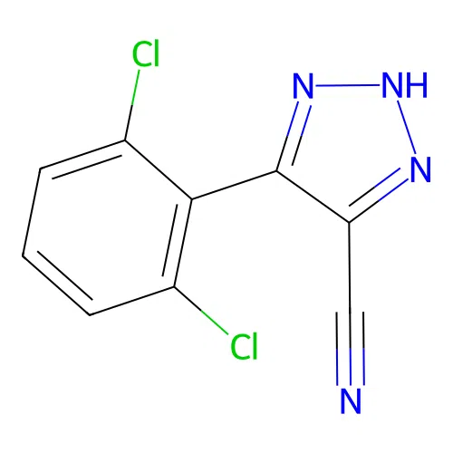 4-(2,6-dichlorophenyl)-1H-1,2,3-triazole-5-carbonitrile structure