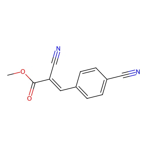 methyl (E)-2-cyano-3-(4-cyanophenyl)prop-2-enoate structure
