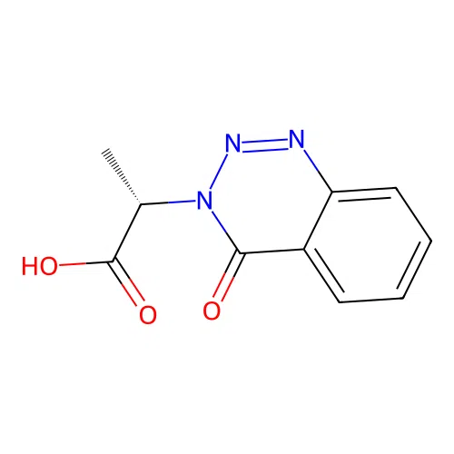 (2S)-2-(4-oxo-1,2,3-benzotriazin-3-yl)propanoic acid structure