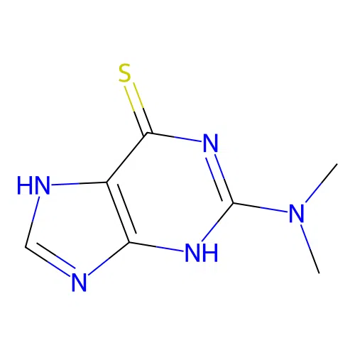 2-(Dimethylamino)-3,7-dihydropurine-6-thione structure