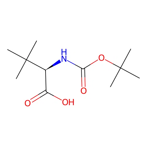 (2R)-2-{[(tert-butoxy)carbonyl]amino}-3,3-dimethylbutanoic acid structure