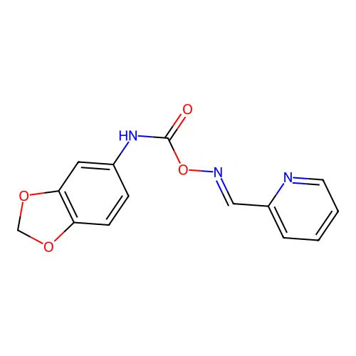 2-Pyridinecarboxaldehyde, O-((1,3-benzodioxol-5-yl)carbamoyl)oxime structure