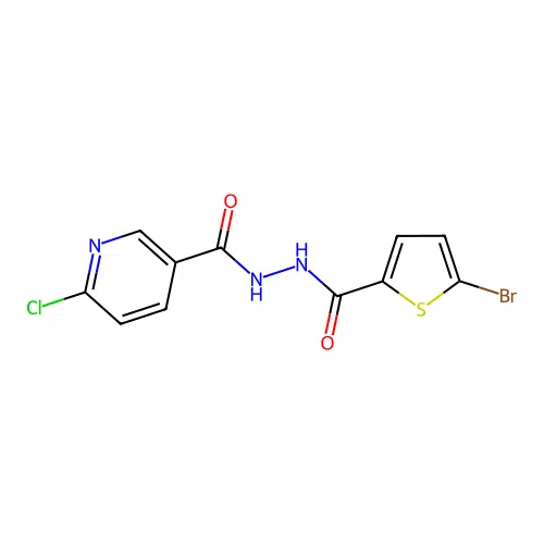 N'-(5-bromothiophene-2-carbonyl)-6-chloropyridine-3-carbohydrazide structure