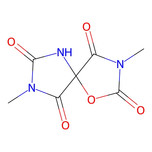 3,8-Dimethyl-1-oxa-3,6,8-triazaspiro[4.4]nonane-2,4,7,9-tetrone structure