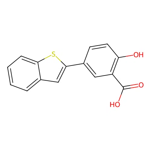 5-(1-Benzothien-2-yl)-2-hydroxybenzoic acid structure