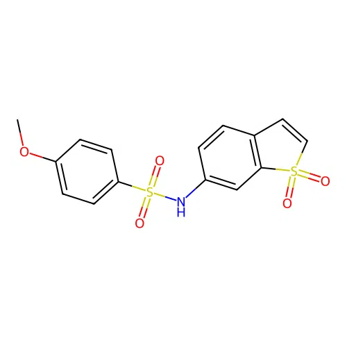 N-(1,1-dioxo-1-benzothiophen-6-yl)-4-methoxybenzenesulfonamide structure