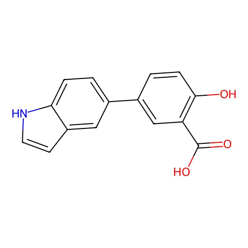 2-hydroxy-5-(1H-indol-5-yl)benzoic Acid structure