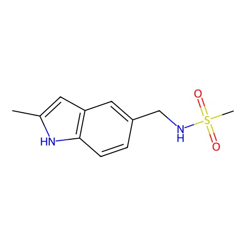 N-[(2-methyl-1H-indol-5-yl)methyl]methanesulfonamide structure