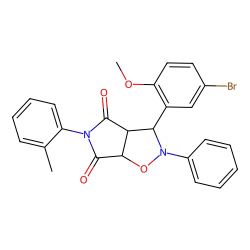 3-(5-bromo-2-methoxyphenyl)-2-phenyl-5-(o-tolyl)dihydro-2H-pyrrolo[3,4-d]isoxazole-4,6(5H,6aH)-dione structure