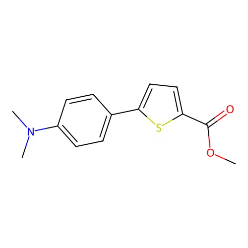 Methyl 5-[4-(dimethylamino)phenyl]-2-thiophenecarboxylate structure