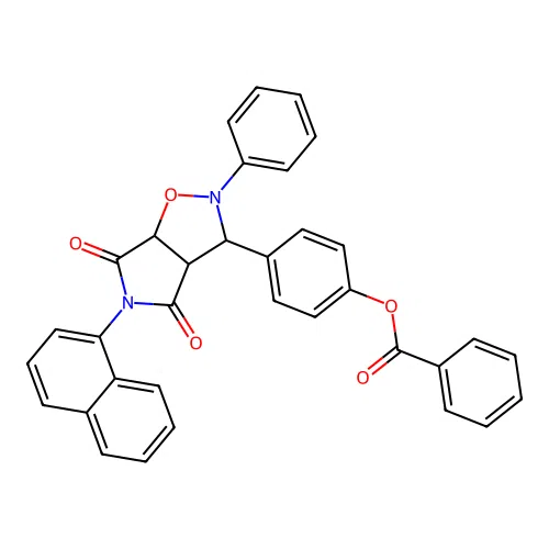 [4-(3-naphthalen-1-yl-2,4-dioxo-7-phenyl-6-oxa-3,7-diazabicyclo[3.3.0]oct-8-yl)phenyl] Benzoate structure
