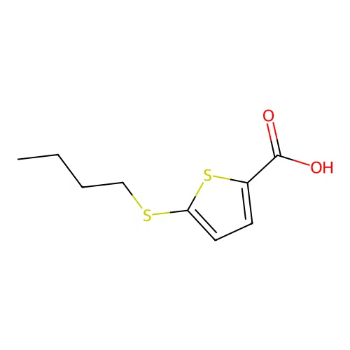 2-Butylsulphanyl-5-thiophenecarboxylic acid structure