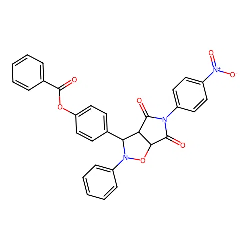 [4-[3-(4-nitrophenyl)-2,4-dioxo-7-phenyl-6-oxa-3,7-diazabicyclo[3.3.0]oct-8-yl]phenyl] Benzoate structure